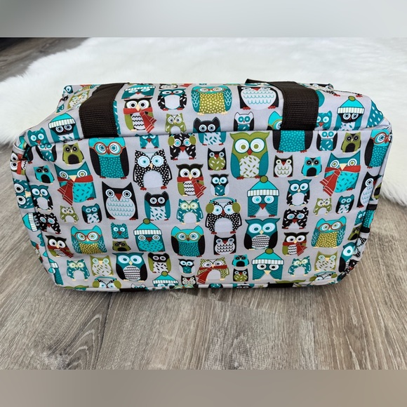 🦉💛Thirty-One Utility Owl Print Tote With Clear Cover - Picture 10 of 13